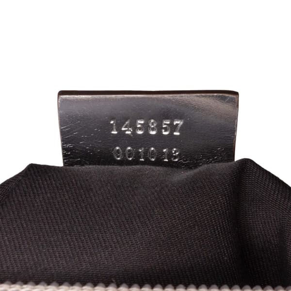 Pre-owned Gucci GG Canvas Web Crossbody Silver