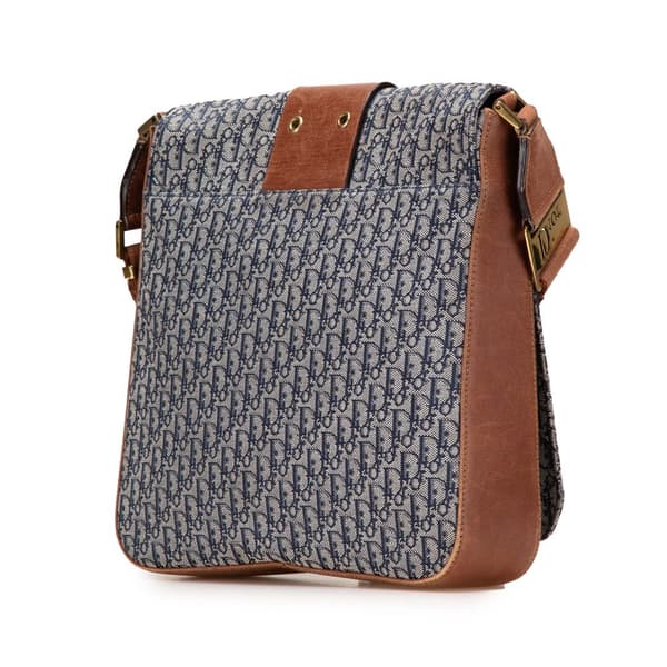 Pre-owned Dior Diorissimo Trotter Canvas Street Chic Crossbody Blue