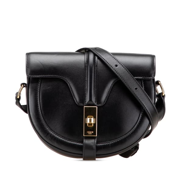 Pre-owned Celine Small Calfskin Besace 16 Crossbody Black