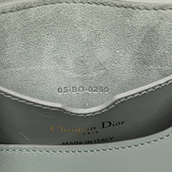 Pre-owned Dior Small Leather Bobby Crossbody Gray