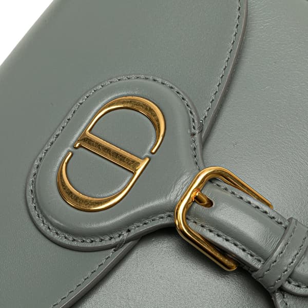 Pre-owned Dior Small Leather Bobby Crossbody Gray