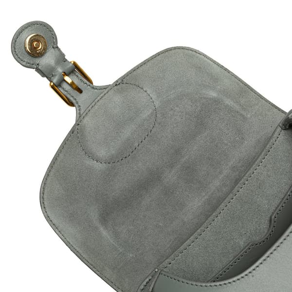 Pre-owned Dior Small Leather Bobby Crossbody Gray