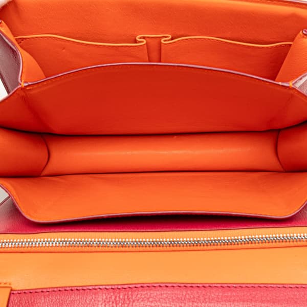 Pre-owned Celine Medium Calfskin Classic Box Red