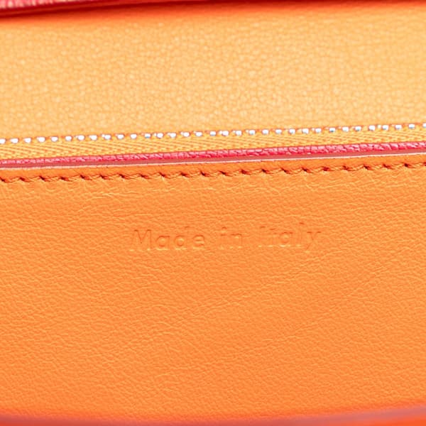 Pre-owned Celine Medium Calfskin Classic Box Red