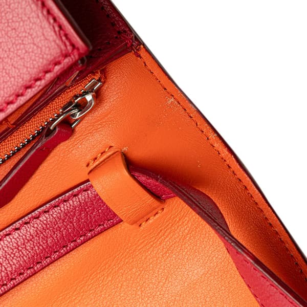 Pre-owned Celine Medium Calfskin Classic Box Red