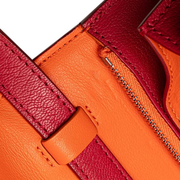 Pre-owned Celine Medium Calfskin Classic Box Red
