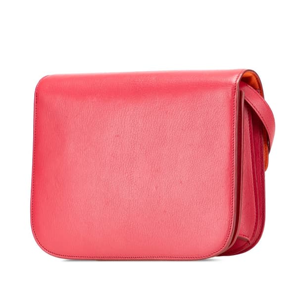 Pre-owned Celine Medium Calfskin Classic Box Red