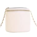 Miniatyrbilde 2 av 10: Pre-owned Chanel CC Lambskin Round Vanity Case White