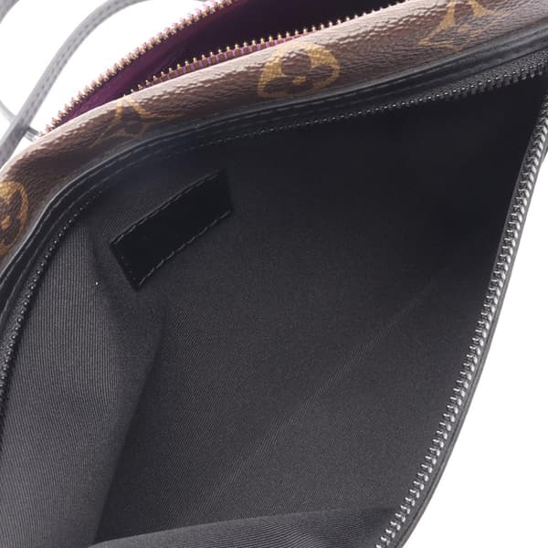 Pre-owned Louis Vuitton Monogram Double Flat Messenger Brown