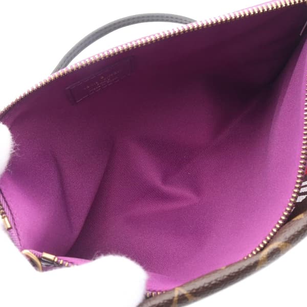 Pre-owned Louis Vuitton Monogram Double Flat Messenger Brown