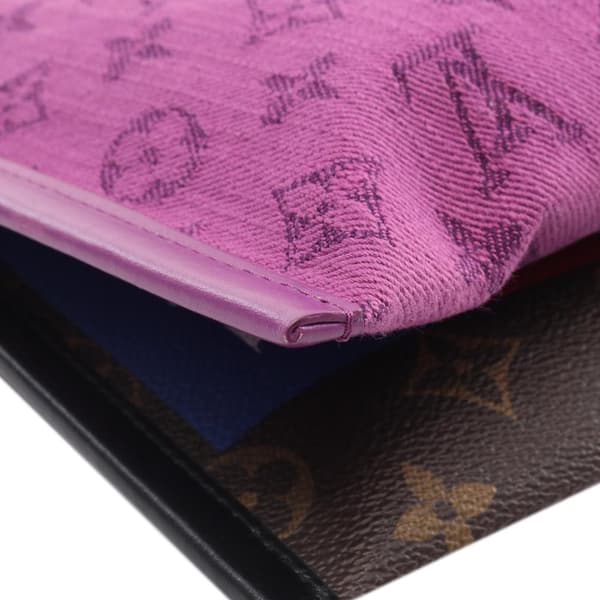 Pre-owned Louis Vuitton Monogram Double Flat Messenger Brown