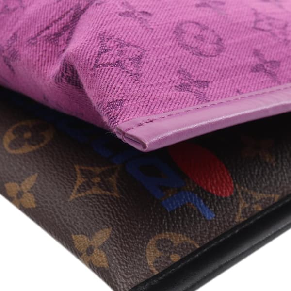 Pre-owned Louis Vuitton Monogram Double Flat Messenger Brown