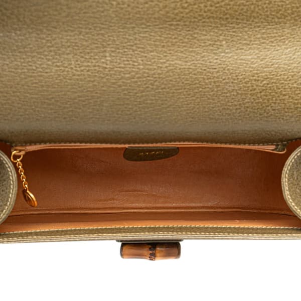 Pre-owned Gucci Leather Bamboo Crossbody Brown