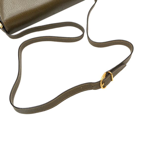 Pre-owned Gucci Leather Bamboo Crossbody Brown