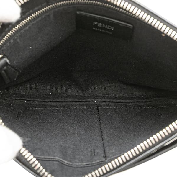 Pre-owned Fendi FF Embossed Leather 1974 Crossbody Brown