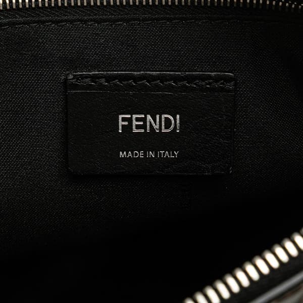 Pre-owned Fendi FF Embossed Leather 1974 Crossbody Brown