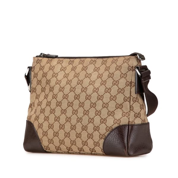 Pre-owned Gucci GG Canvas Crossbody Brown