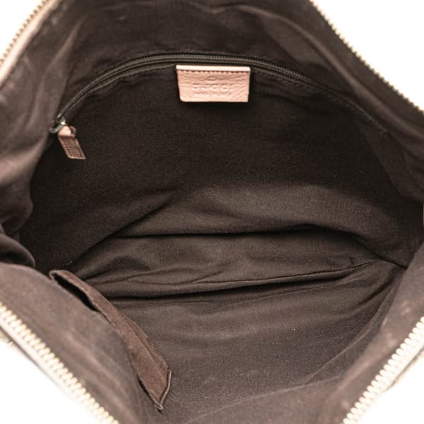 Pre-owned Gucci GG Canvas Abbey D Ring Crossbody Brown