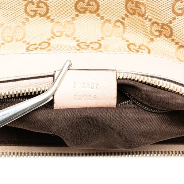 Pre-owned Gucci GG Canvas Abbey D Ring Crossbody Brown
