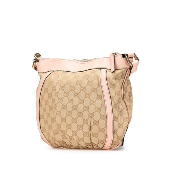 Pre-owned Gucci GG Canvas Abbey D Ring Crossbody Brown