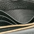 Miniatyrbild 6 av 10: Pre-owned Gucci Interlocking G Dollar Calfskin Wallet on Chain Black