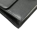 Miniatyrbild 8 av 10: Pre-owned Gucci Interlocking G Dollar Calfskin Wallet on Chain Black