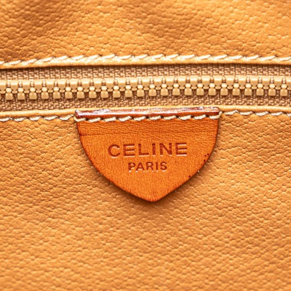 Pre-owned Celine Macadam Coated Canvas Crossbody Brown