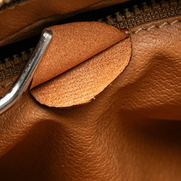 Pre-owned Celine Macadam Coated Canvas Crossbody Brown