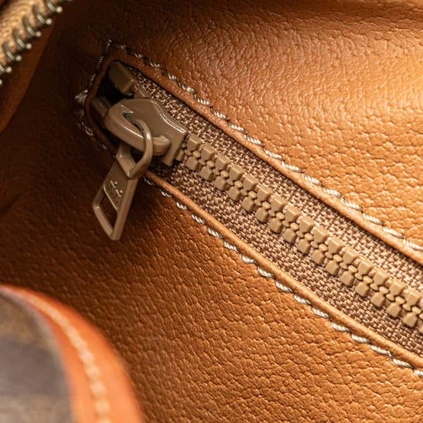 Pre-owned Celine Macadam Coated Canvas Crossbody Brown