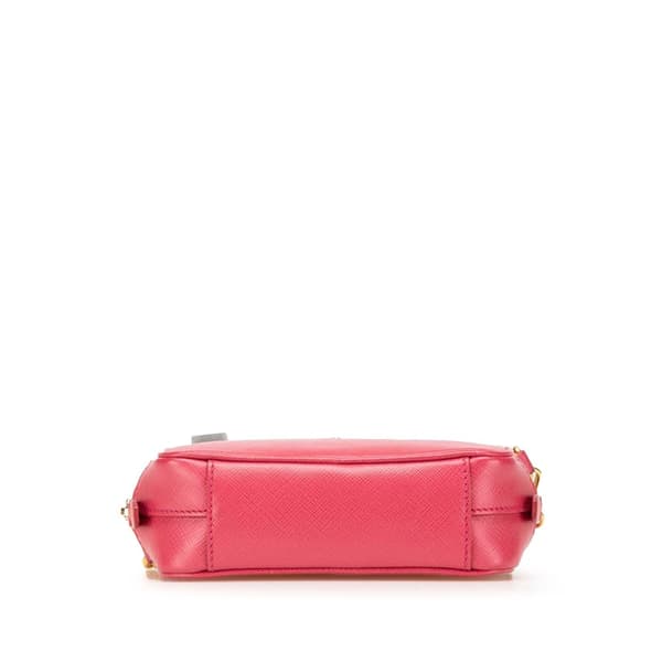 Pre-owned Prada Mini Saffiano Camera Bag Pink
