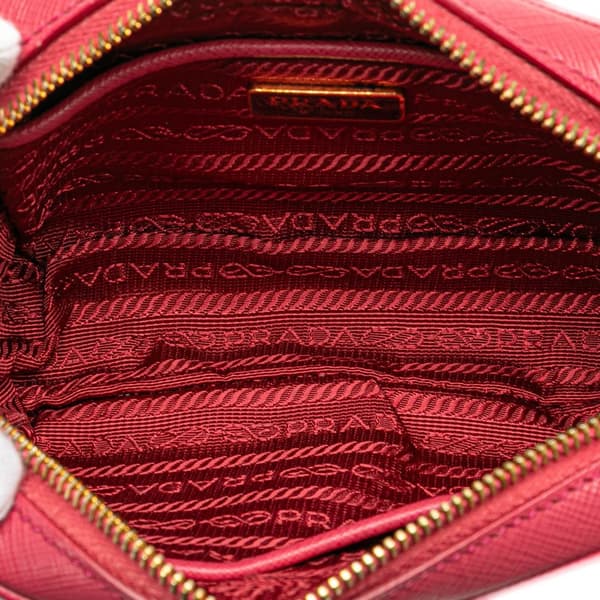 Pre-owned Prada Mini Saffiano Camera Bag Pink