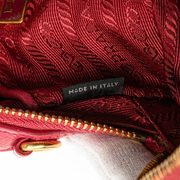 Pre-owned Prada Mini Saffiano Camera Bag Pink