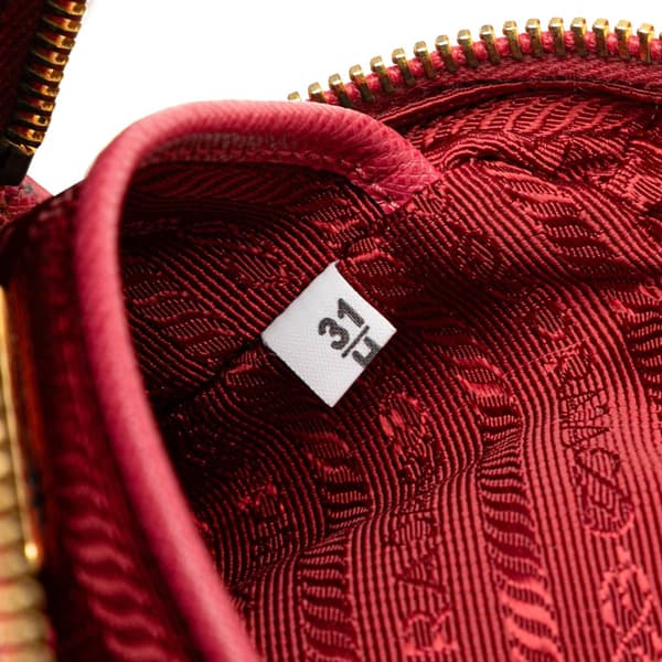 Pre-owned Prada Mini Saffiano Camera Bag Pink