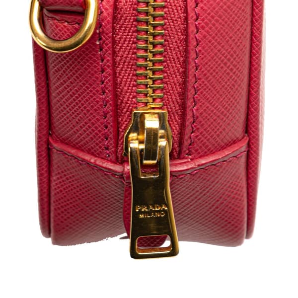 Pre-owned Prada Mini Saffiano Camera Bag Pink