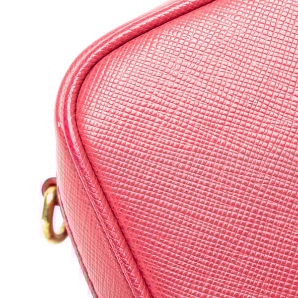 Pre-owned Prada Mini Saffiano Camera Bag Pink