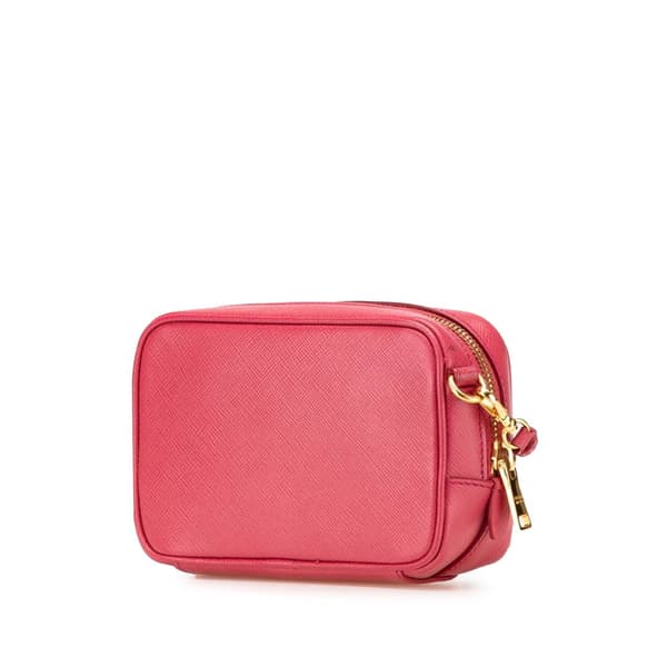 Pre-owned Prada Mini Saffiano Camera Bag Pink
