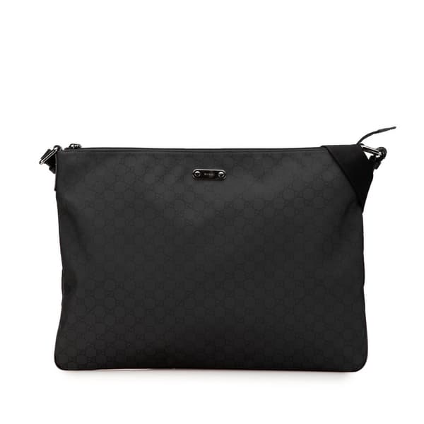Pre-owned Gucci GG Nylon Crossbody Black