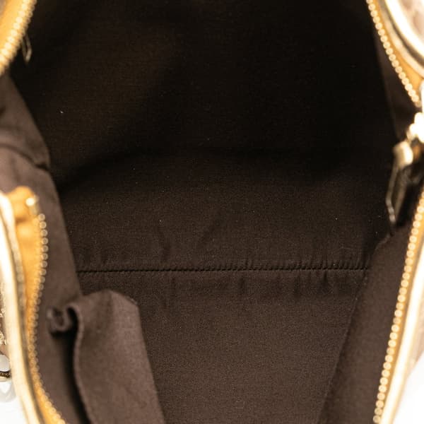 Pre-owned Gucci GG Satin Abbey D Ring Crossbody Brown