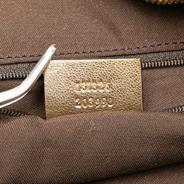 Pre-owned Gucci GG Satin Abbey D Ring Crossbody Brown