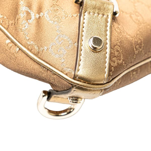 Pre-owned Gucci GG Satin Abbey D Ring Crossbody Brown