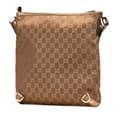 Miniatyrbild 2 av 8: Pre-owned Gucci GG Satin Abbey D Ring Crossbody Brown