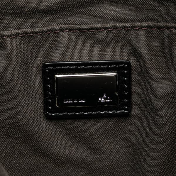 Pre-owned Fendi Zucchino Canvas Crossbody Black
