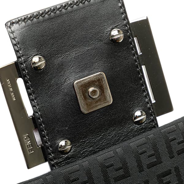 Pre-owned Fendi Zucchino Canvas Crossbody Black