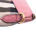 Miniatyrbild 8 av 10: Pre-owned Burberry House Check Canvas Derby Peyton Crossbody Brown