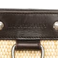 Miniatyrbild 6 av 10: Pre-owned Burberry Leather Trimmed Raffia Crossbody Brown