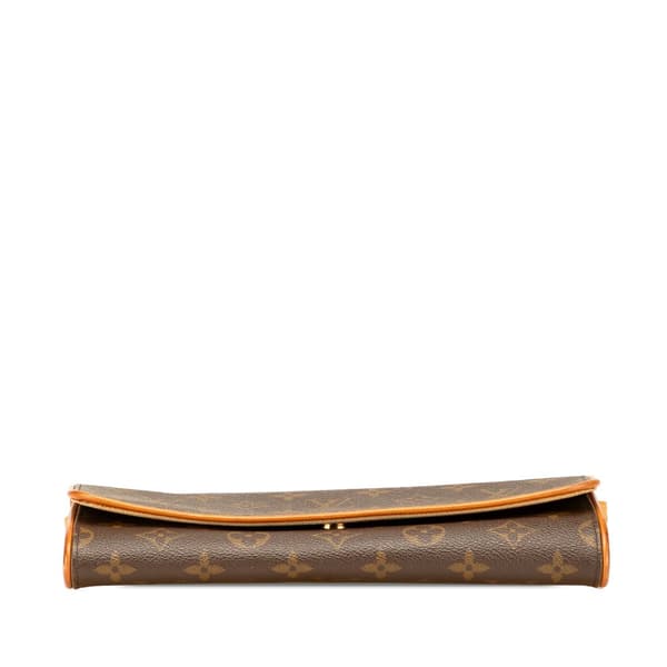 Pre-owned Louis Vuitton Monogram Pochette Twin GM Brown
