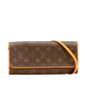 Miniatyrbillede 1 af 10: Pre-owned Louis Vuitton Monogram Pochette Twin GM Brown