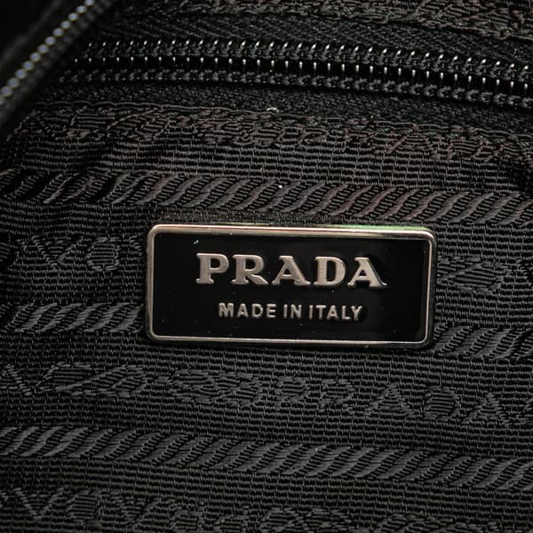 Pre-owned Prada Tessuto Zip Top Crossbody Black