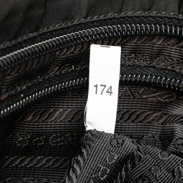 Pre-owned Prada Tessuto Zip Top Crossbody Black