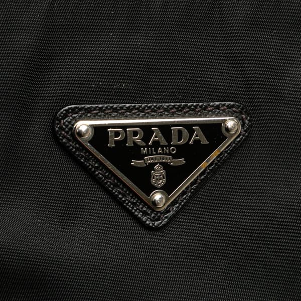 Pre-owned Prada Tessuto Zip Top Crossbody Black